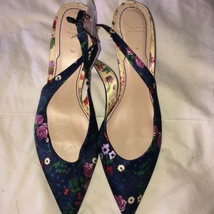 SHOES/BOOTS▫️ Zara floral sling backs